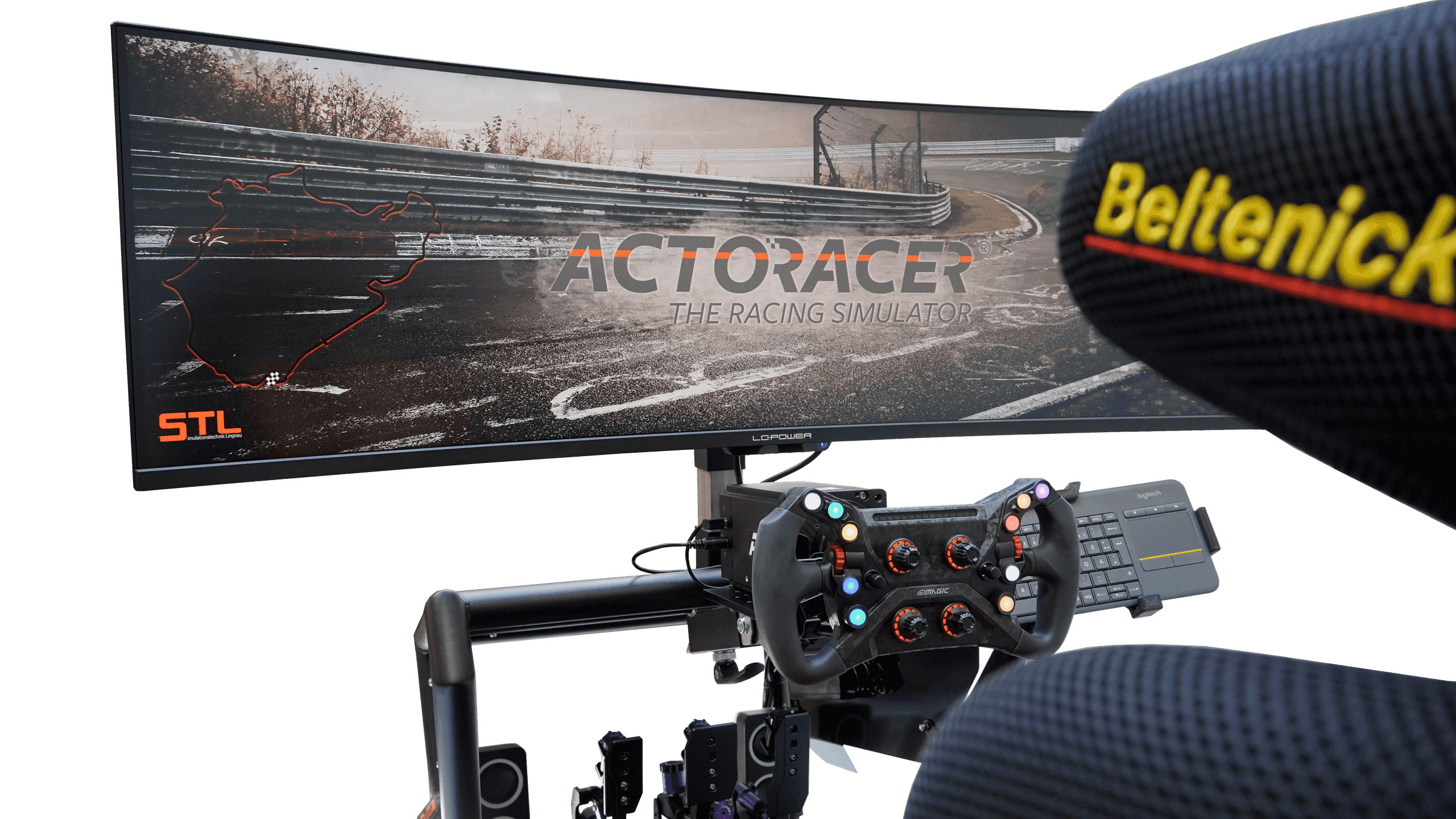 Actoracer Cockpit mit GT-Lenkrad